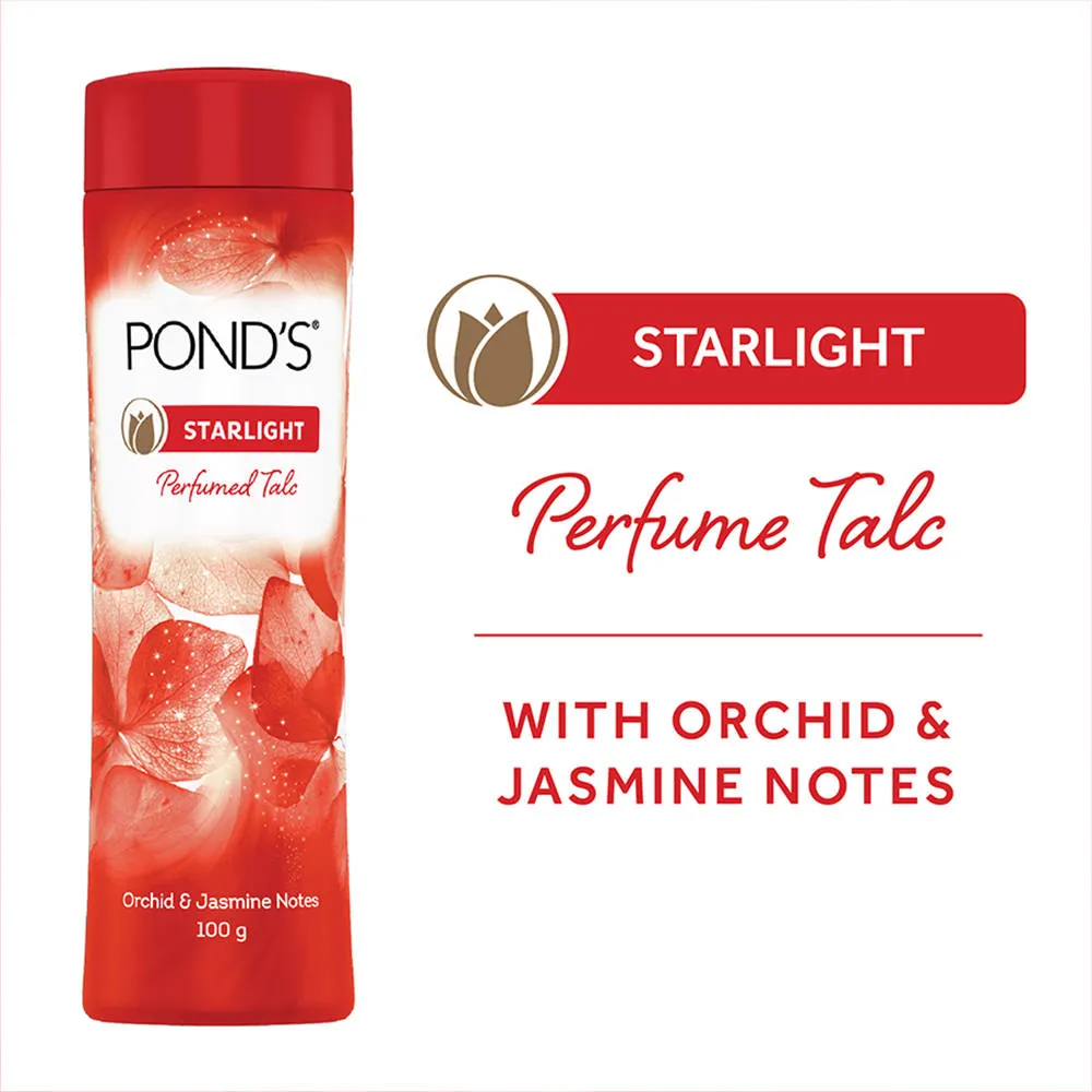 Pond's Ponds Starlight Perfumed Talc Powder Orchid & Jasmin Notes