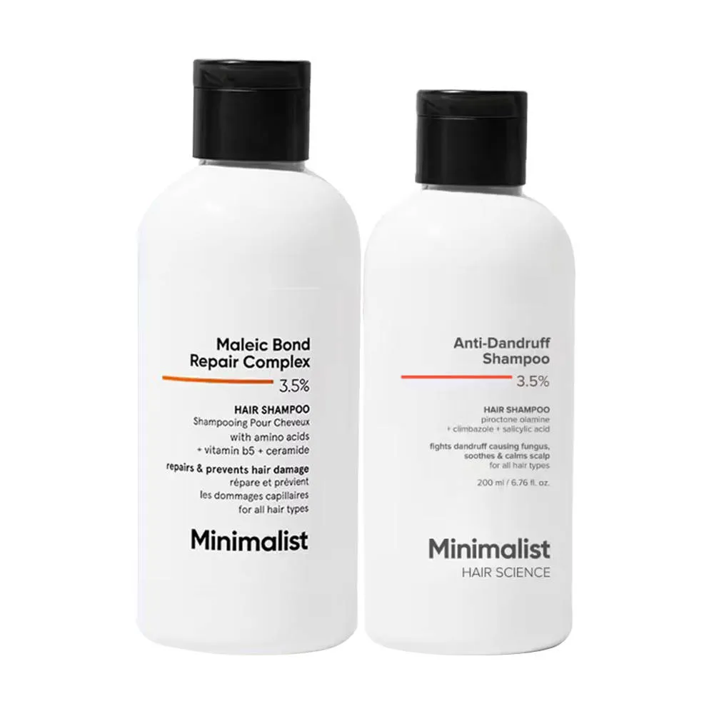 Minimalist Bond Repair & Anti Dandruff Shampoo Combo