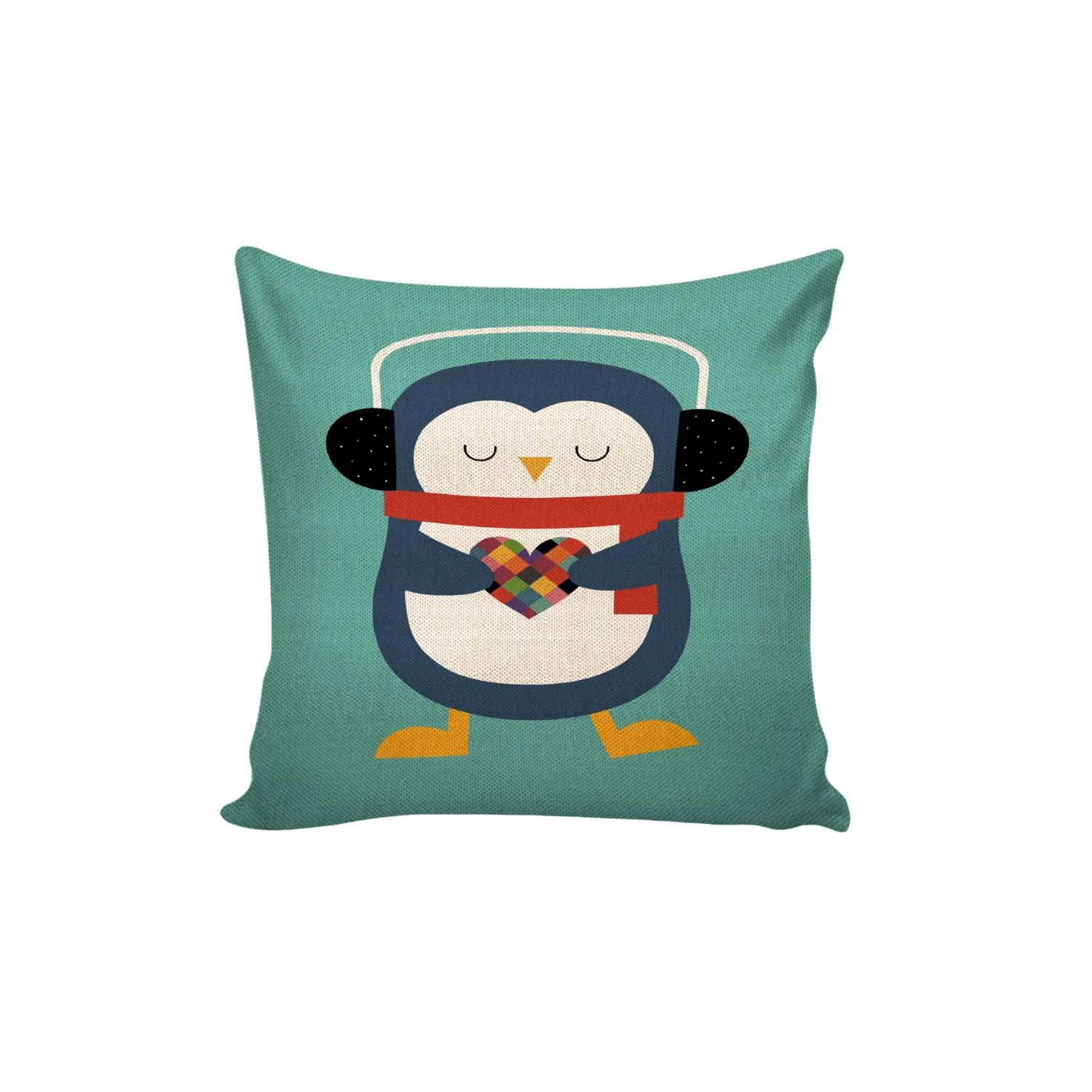 Digital Printed Cushion Cover (Animal Printed, Pack of 5)