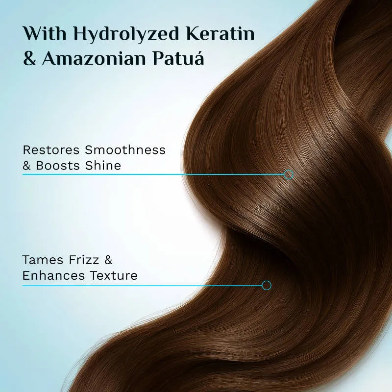 Pilgrim Keratin & Amazonian Patua 10X Smoothening Soften Shampoo For Dry & Frizzy Hair Paraben Free