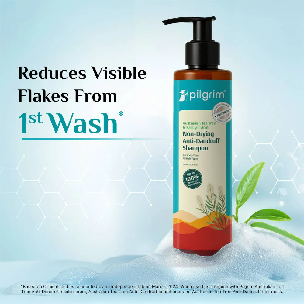Pilgrim Scalp Care Duo Tea tree Non-Drying Anti-Dandruff Shampoo and Advance Hair Growth Serum