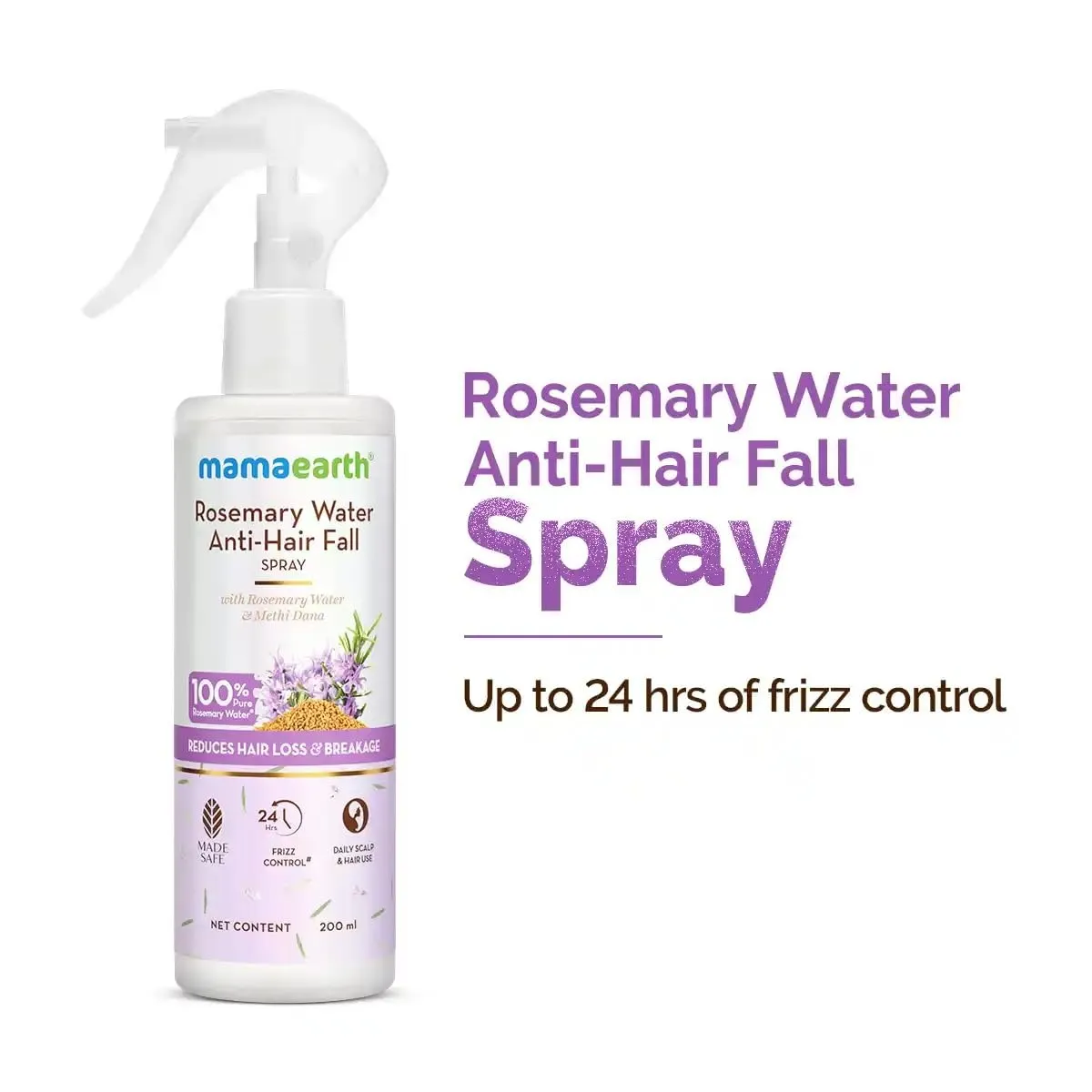 Mamaearth Rosemary Hair Care Combo Anti-Hair Fall Shampoo, Conditioner & Spray for Stronger Hair