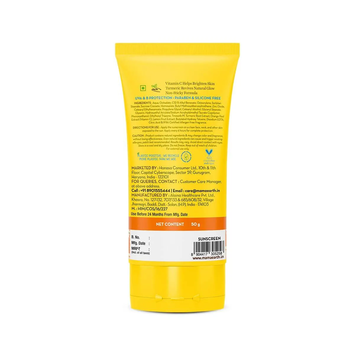Mamaearth Vitamin C Sunscreen & Ubtan Face Wash Combo for Tan Removal & Glowing Skin