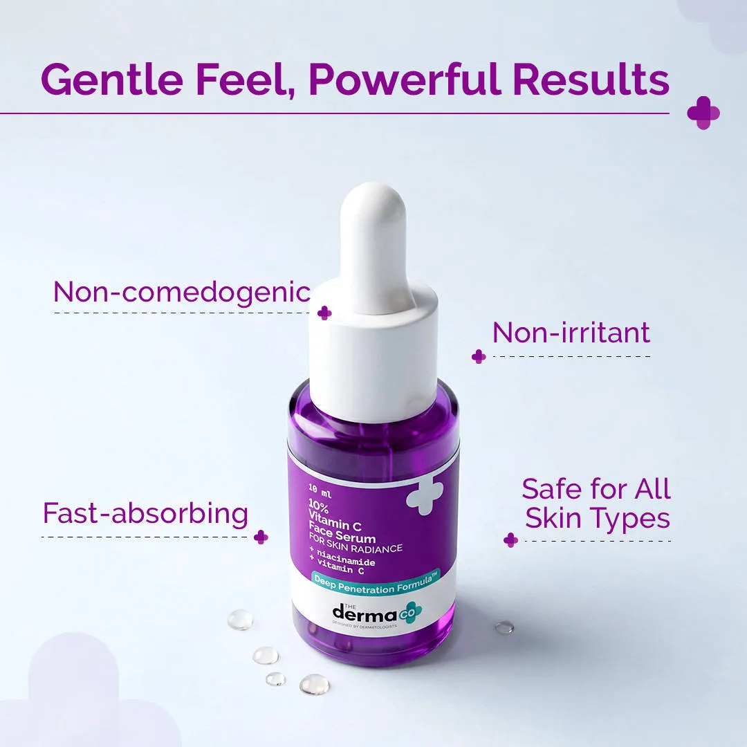 The Derma Co 10% Vitamin C Face Serum Reduces Pigmentation & Glowing Skin For All Skin Types