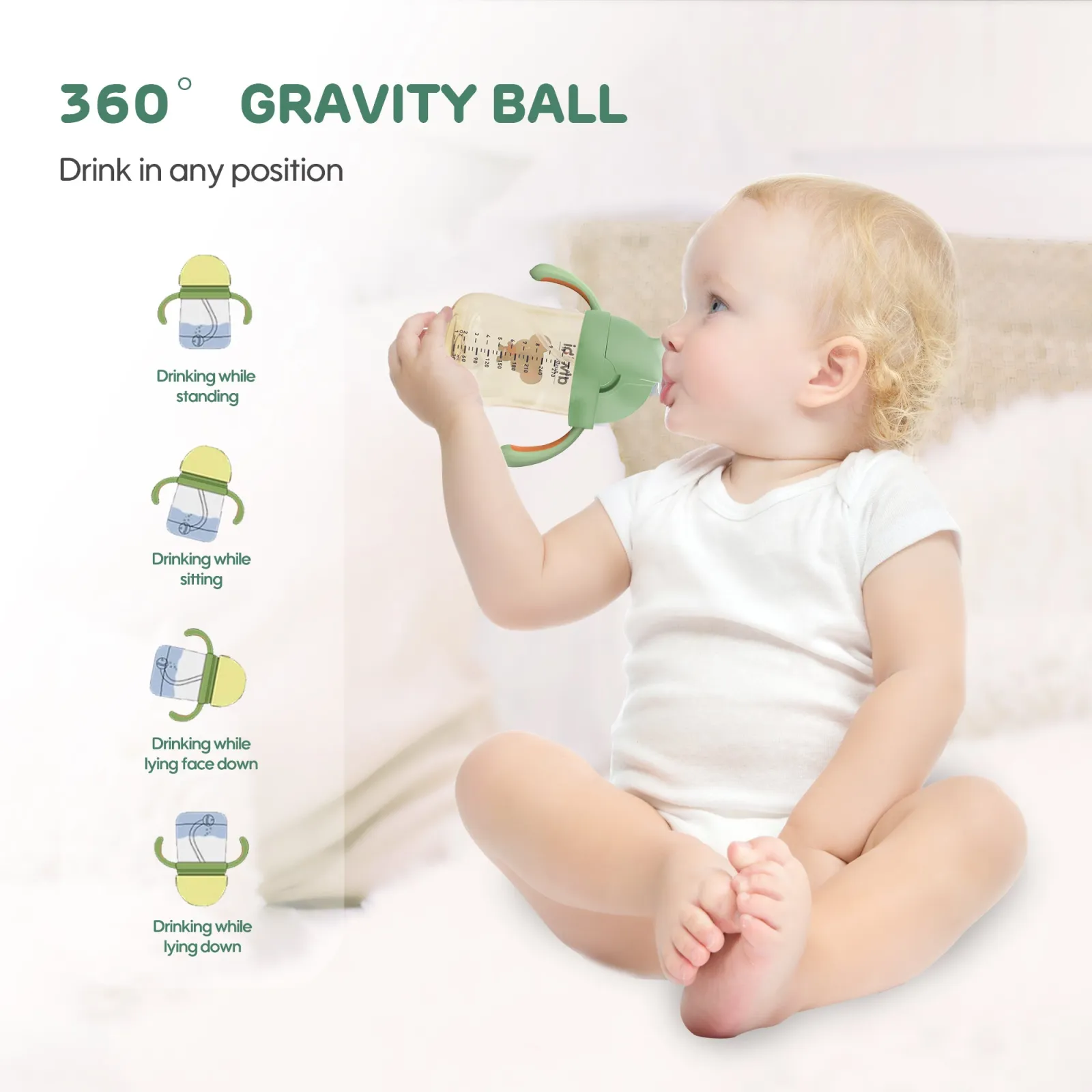 Aiwibi Tritan Shatter-Resist Lightweight Baby Bottle 300ml