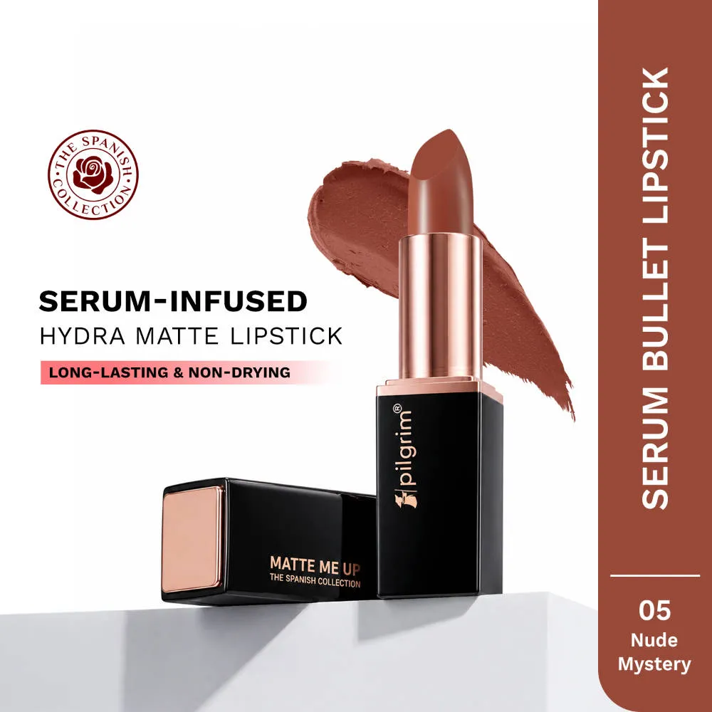Pilgrim Matte Me Up Velvet Matte Bullet Lipstick Soft, Transferproof & Smudgeproof