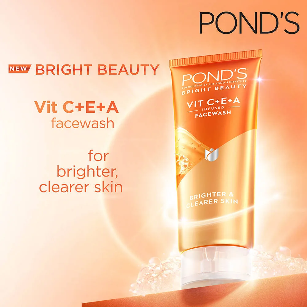 Pond's Ponds Bright Beauty Vitamin C+E+A Gel Face Wash