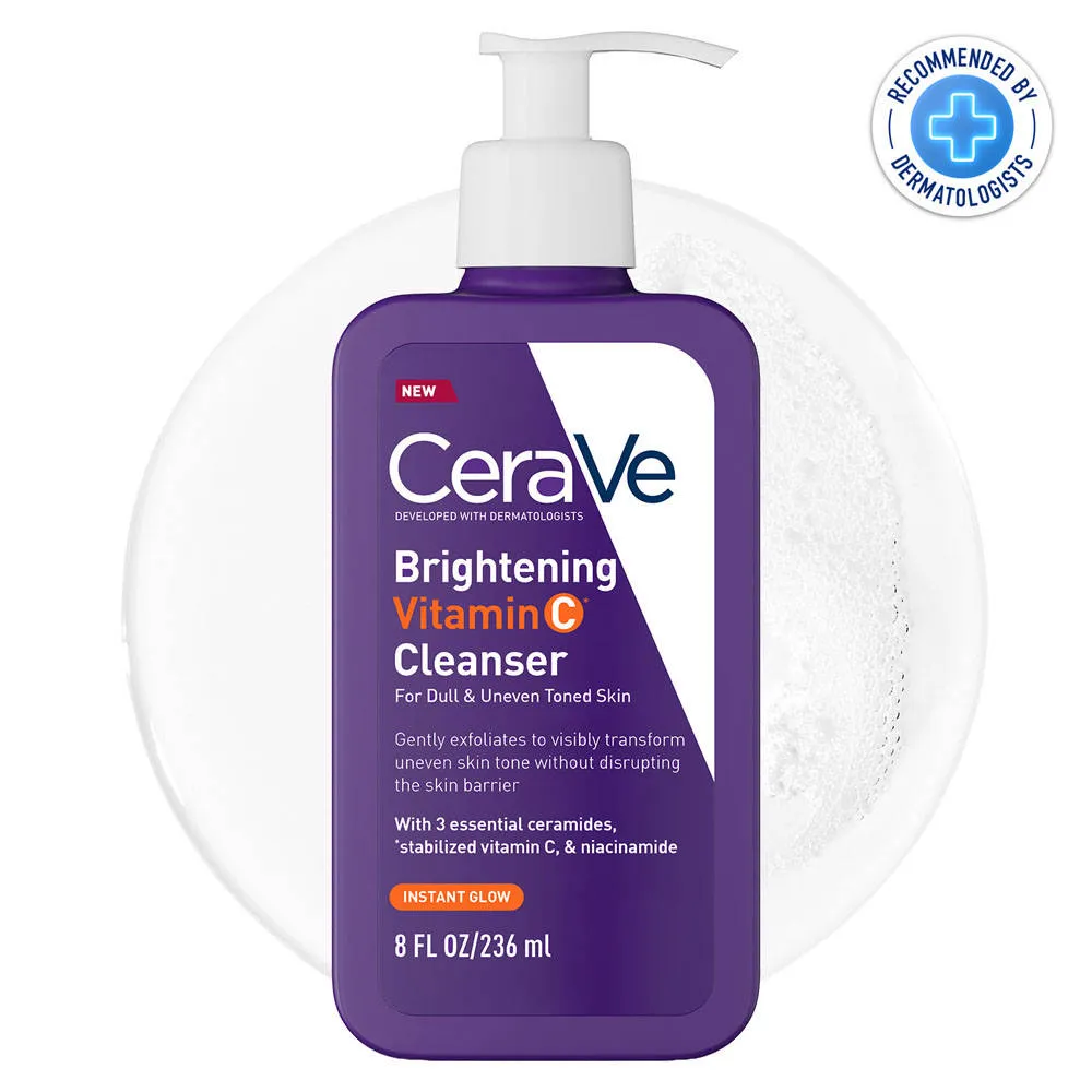 CeraVe Brightening Vitamin C Face Wash For Dull & Uneven Skin