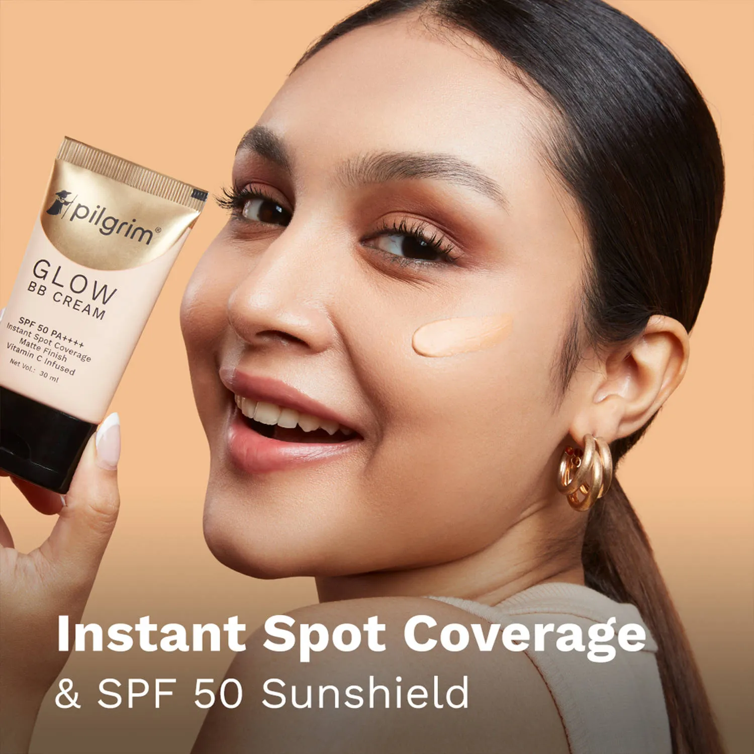 Pilgrim Glow BB Cream with SPF 50PA++++ Instant Spot Coverage Matte Finish For Oil Dry All Skin Type