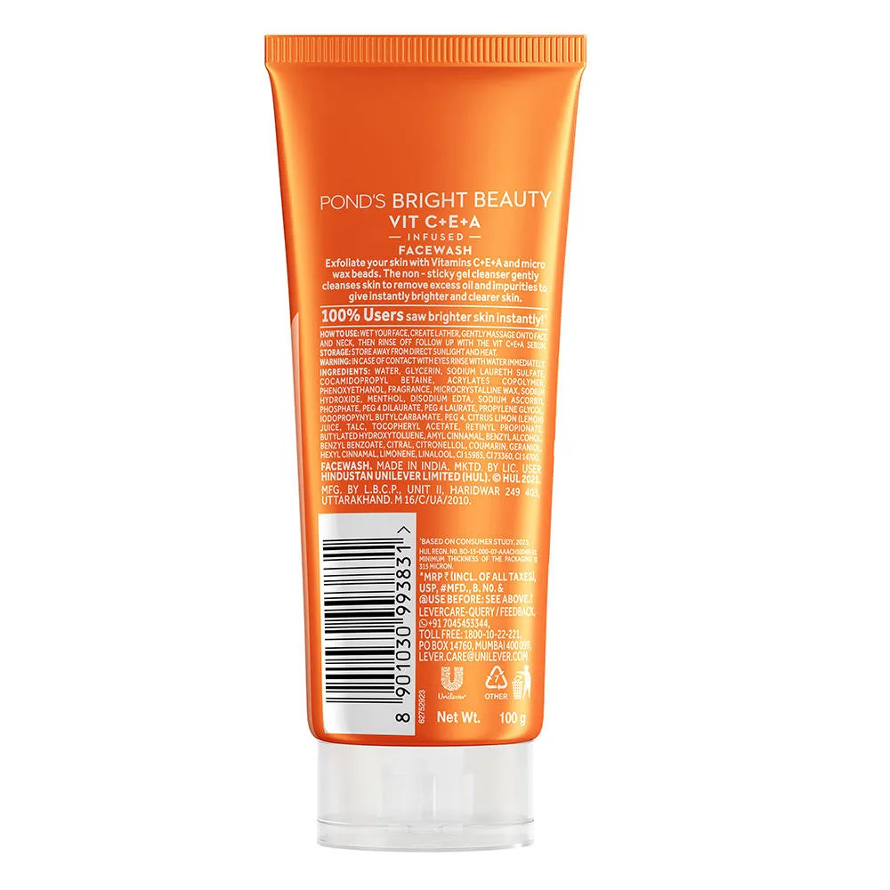 Pond's Ponds Bright Beauty Vitamin C+E+A Gel Face Wash