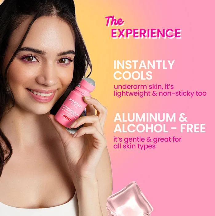 Dot & Key Watermelon Cooling Underarm Roll On, Pigmentation & Odour Control, With 4% AHA & BHA