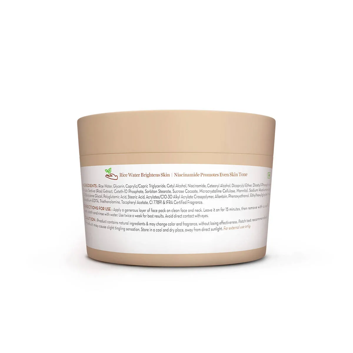 Mamaearth Rice Dewy Bright Face Pack Glass Skin Glow with Rice Water & Niacinamide