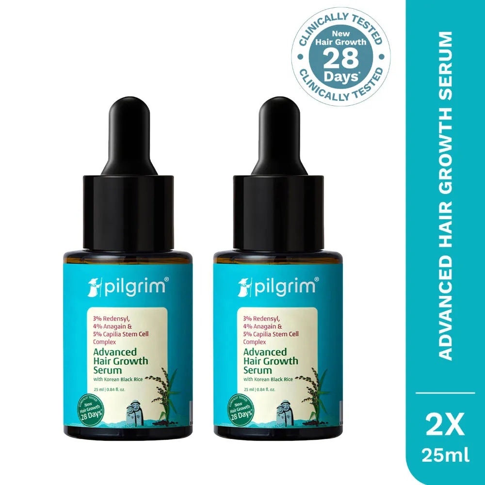 Pilgrim 3% Redensyl 4% Anagain Rosemary Advance Hair Growth Serum For Men & Women- Pack of 2