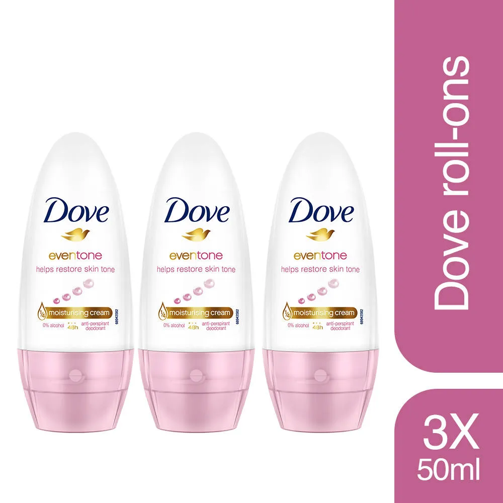 Dove Eventone Deodorant Roll On Pack Of 3