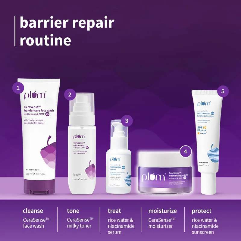 Plum Cerasense Barrier Repair Face Moisturizer With Ceramides & Peptides For Dry, Sensitive Skin