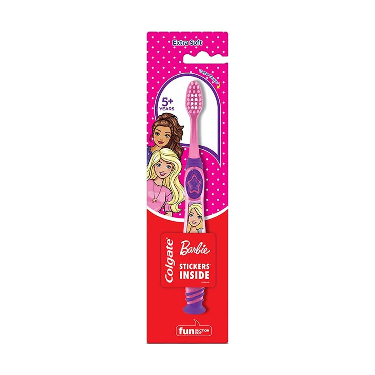 Colgate Kids Barbie Toothbrush- Extra Soft with Tongue Cleaner - 5 + Years