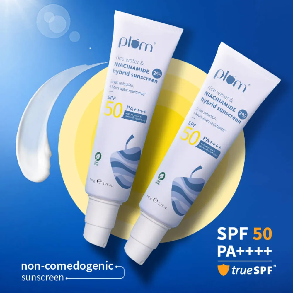 Plum 2% Niacinamide Sunscreen SPF 50 PA+++ (Pack Of 2)