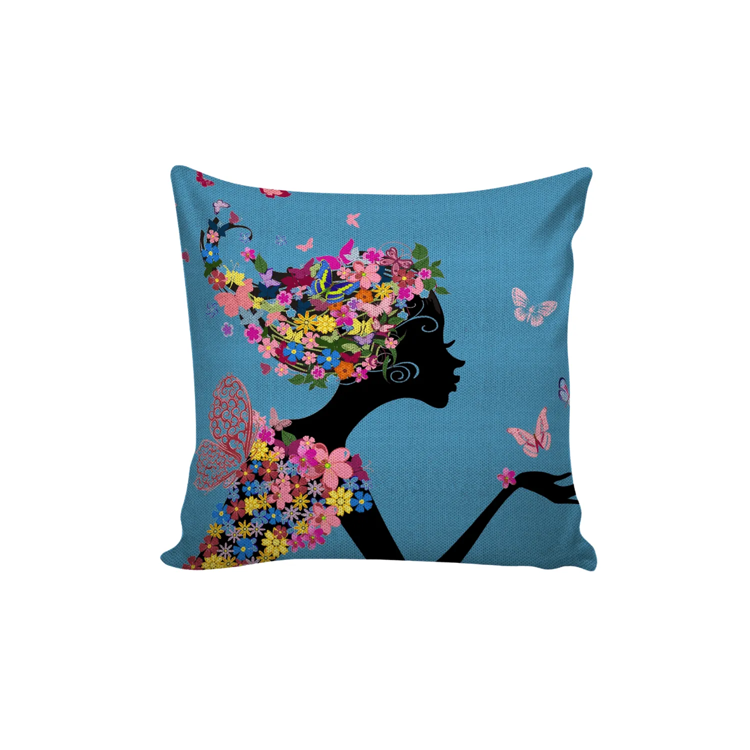 Digital Printed Cushion Cover (Floral Printed, Pack of 5)