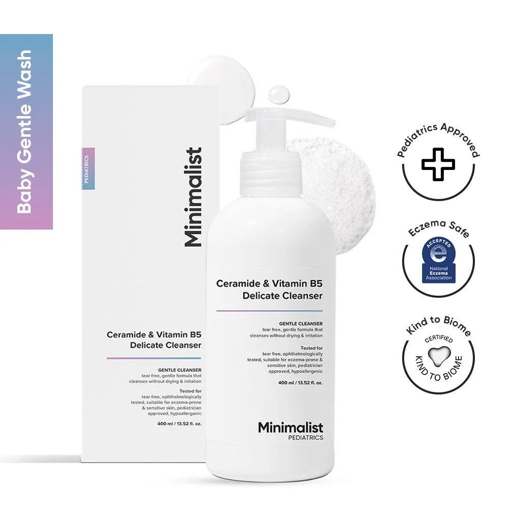 Minimalist Baby Ceramide & Vitamin B5 Delicate Cleanser - Tear Free Gentle Wash With PH 5.5