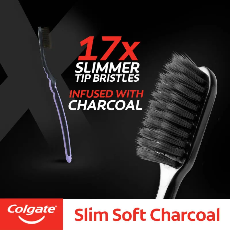 Colgate Slim Soft Charcoal Toothbrush (Buy 2 Get 2 Free)
