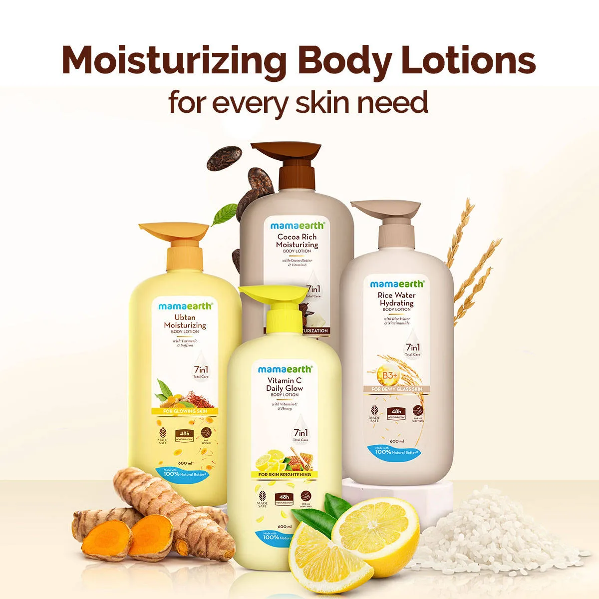 Mamaearth Vitamin C Daily Glow Body Lotion With Vitamin C & Honey For Skin Brightening