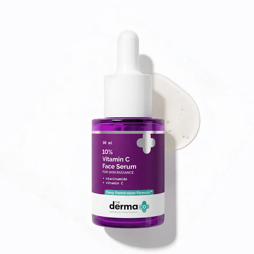 The Derma Co 10% Vitamin C Face Serum Reduces Pigmentation & Glowing Skin For All Skin Types