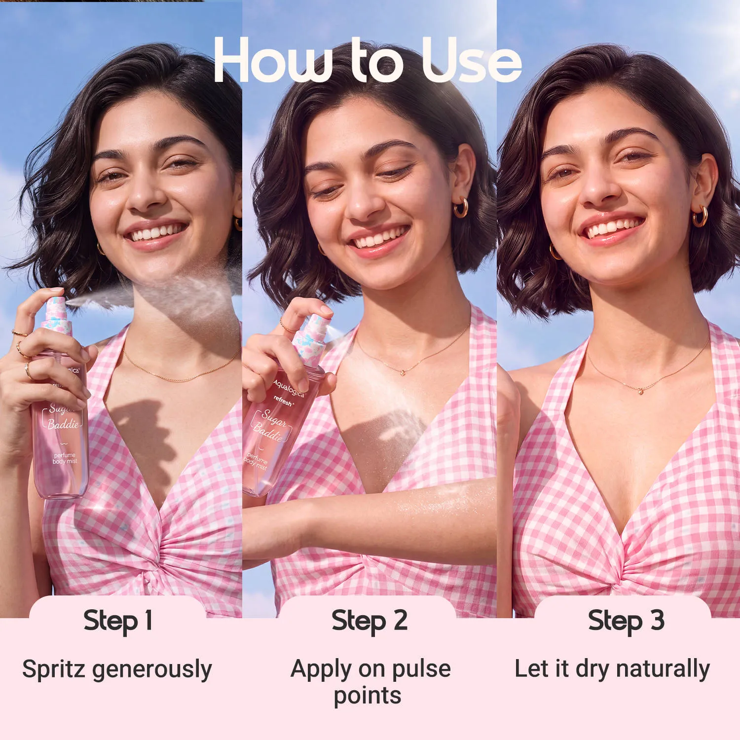 Aqualogica Refresh+ Sugar Baddie Perfume Body Mist