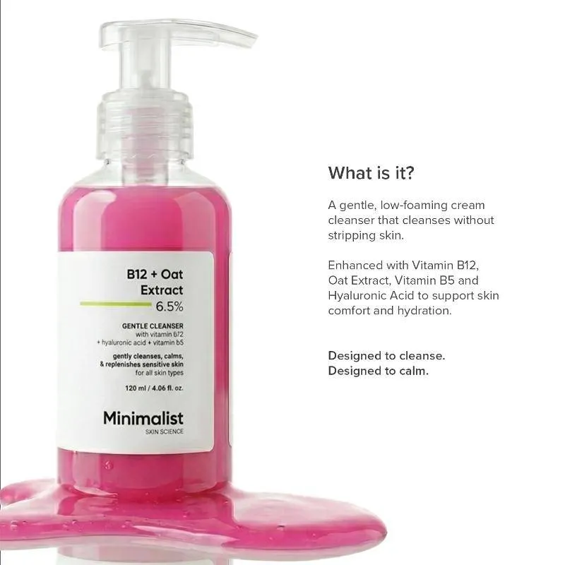Minimalist B12 + Oat Extract 6.5% Gentle Cleanser