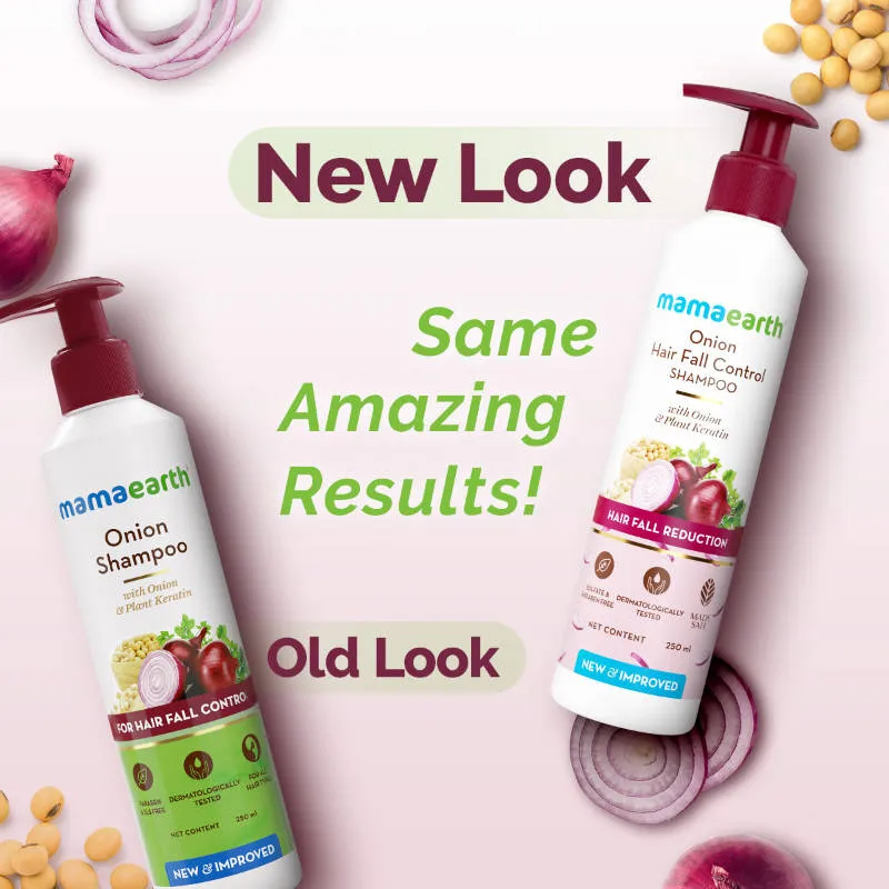 Mamaearth Onion Shampoo For Hair Growth & Hair Fall Control With Onion & Plant Keratin