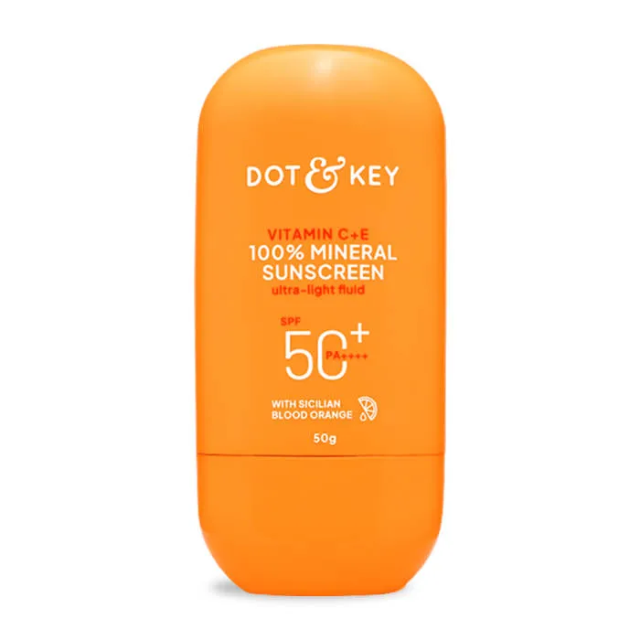 Dot & Key Vitamin C + E 100% Mineral Sunscreen In-Vivo Tested SPF 50+ PA++++, No White Cast