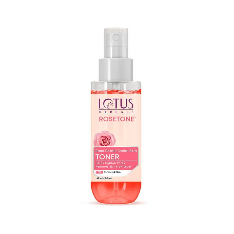 Lotus Herbals Rosetone Rose Petals Facial Skin Toner Hydrates & Moisturises Skin, Alcohol-Free