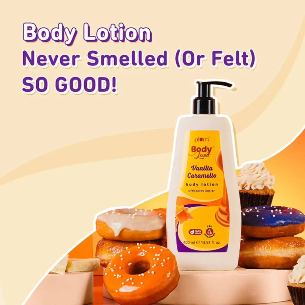 Plum BodyLovin Vanilla Caramello Body Lotion With Cocoa Butter & Vitamin B5 - Pack Of 2