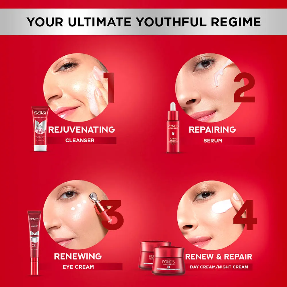 Pond's Ponds Youthful Miracle Hexyl Retinol Complex, Renew & Repair Day Cream, SPF 15 PA++