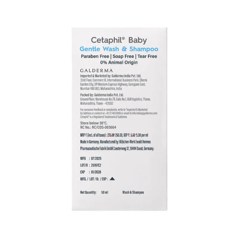 Cetaphil Baby Gentle Wash & Shampoo With 5 Fold Protection, pH Neutral