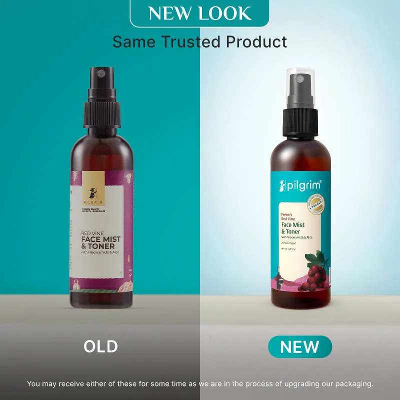 Pilgrim Red Vine Face Mist & Toner with Vitamin B3 & Aloe