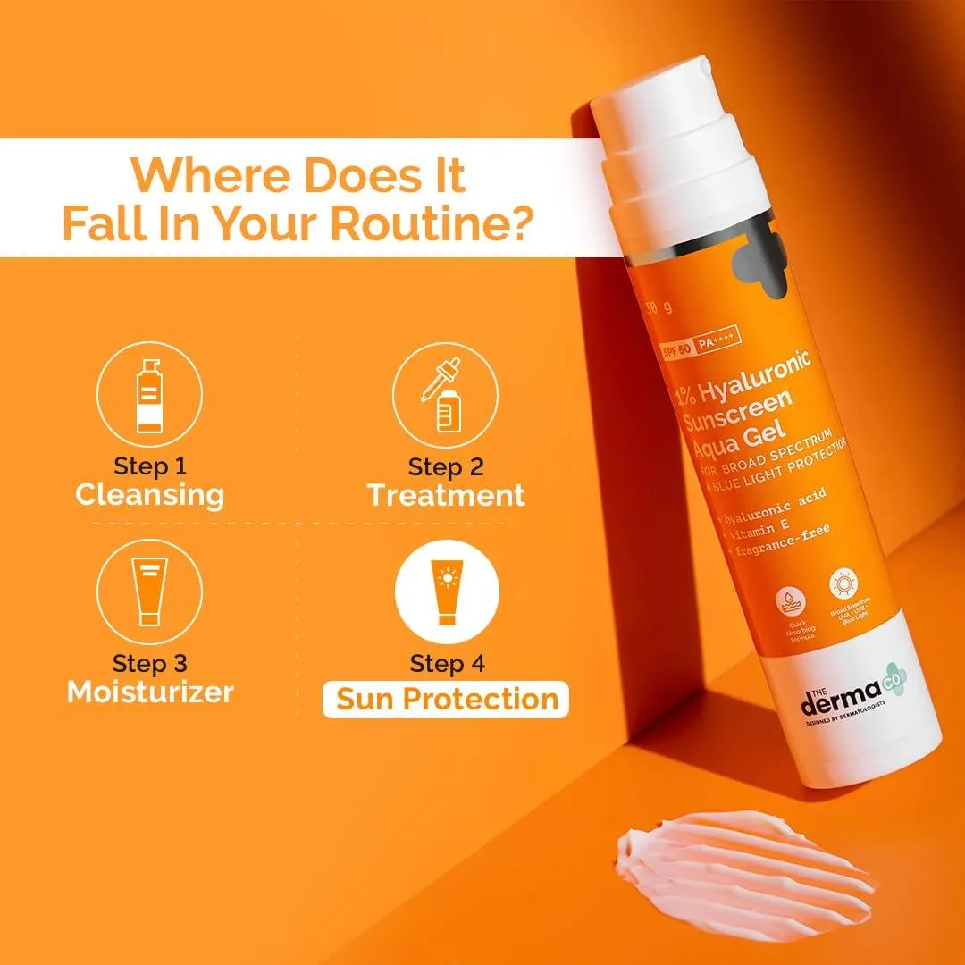 The Derma Co Vitamin C Lip Balm & Hyaluronic Sunscreen SPF 50 PA+++ Combo Brightening & Hydration