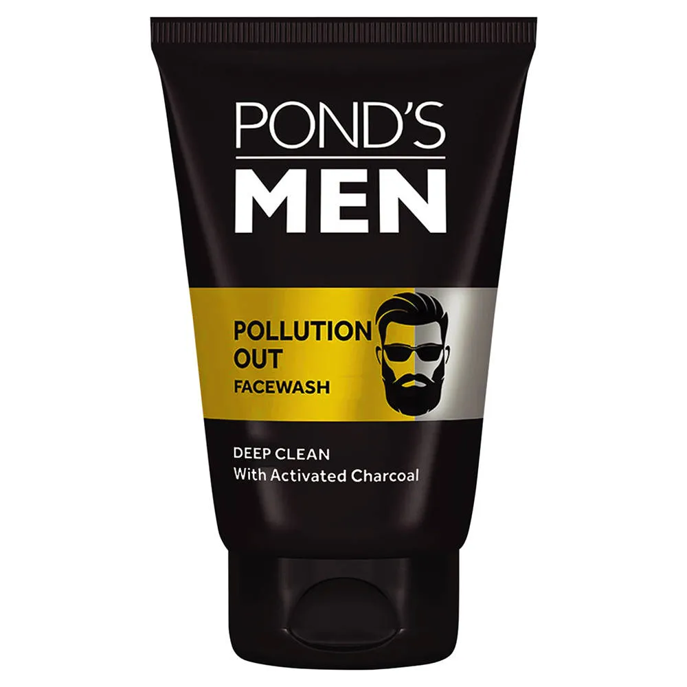 Pond's Ponds Men Pollution Out Activated Charcoal Deep Clean Face Wash