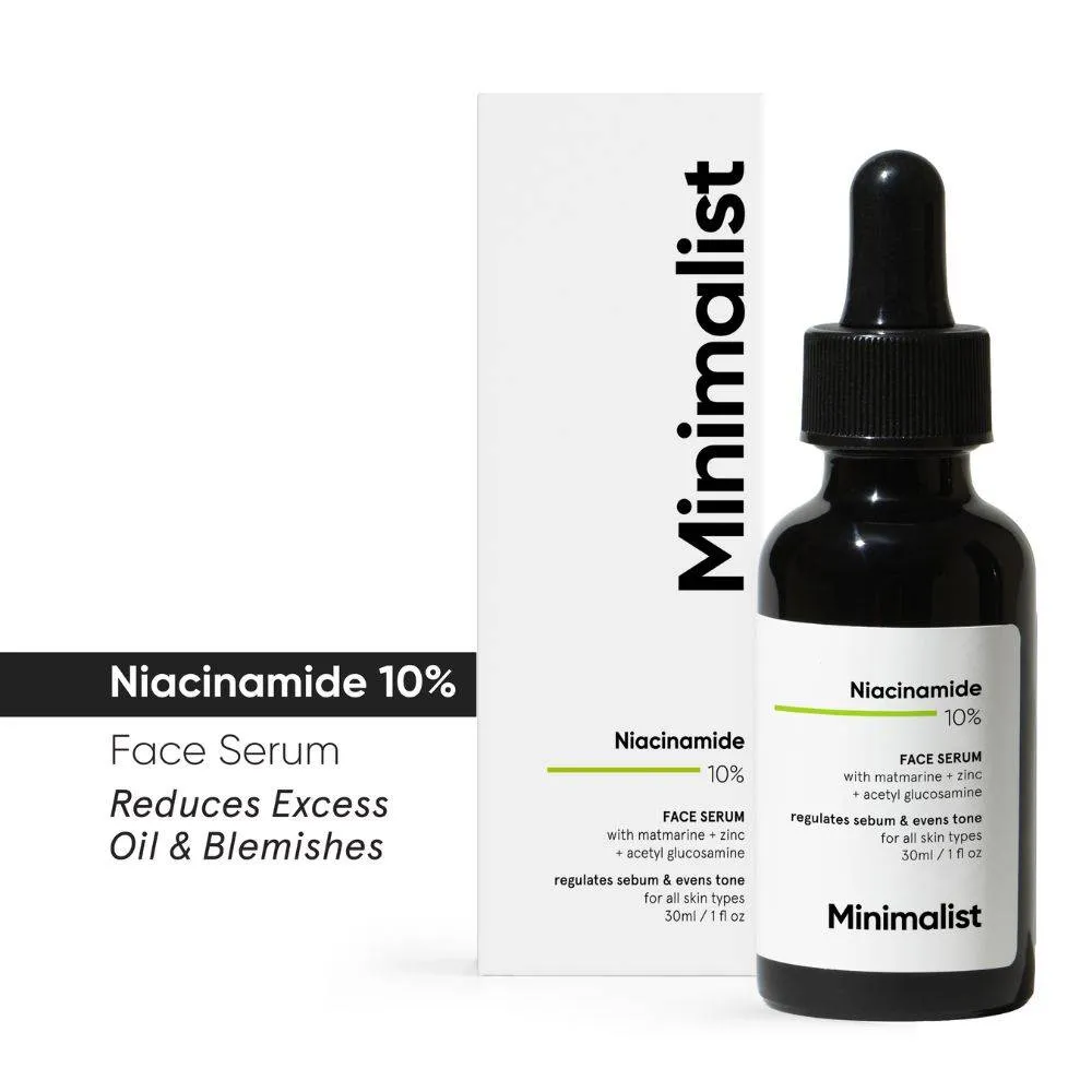 Minimalist 10% Niacinamide Face Serum With Matmarine + Zinc For Reducing Oil & Blemishes