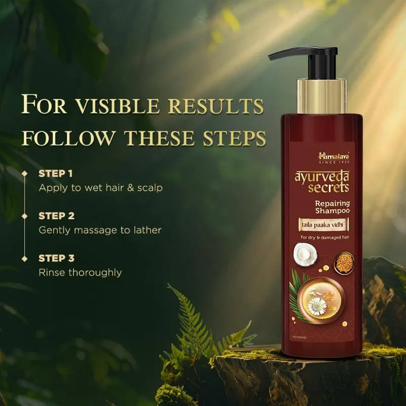 Himalaya Ayurveda Secrets Repairing Shampoo With Bringha & Amla For Damaged Hair