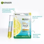 Garnier Bright Complete Anti Pimple Sheet Mask With Salicylic Acid, Niacinamide & Vitamin C Serum view 2