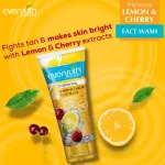 Everyuth Naturals Face Wash - Brightening Lemon & Cherry, Suits all Skin Types, Paraben Free view 3