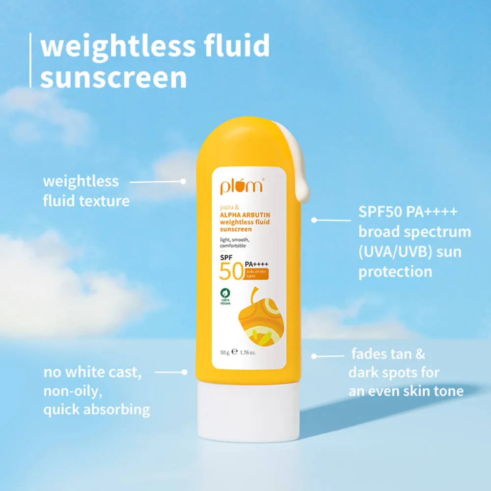 Plum Bestselling Vitamin C & Alpha Arbutin Sun Protect Duo - For Tan Protection & Glowing Skin