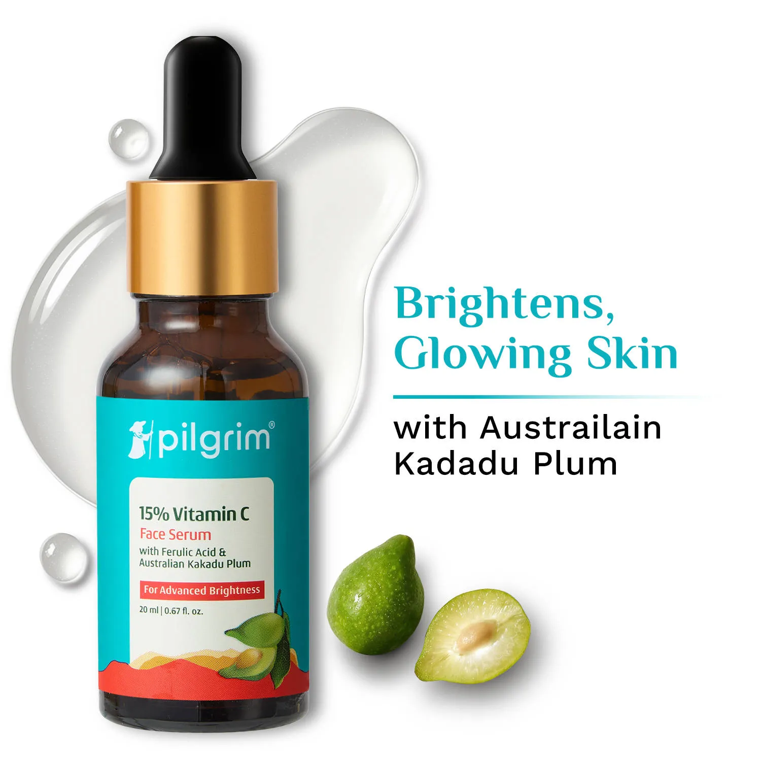 Pilgrim 15% Vitamin C Serum for Advance Brightening Fades Hyperpigmentation & Dark Spots Anti Aging