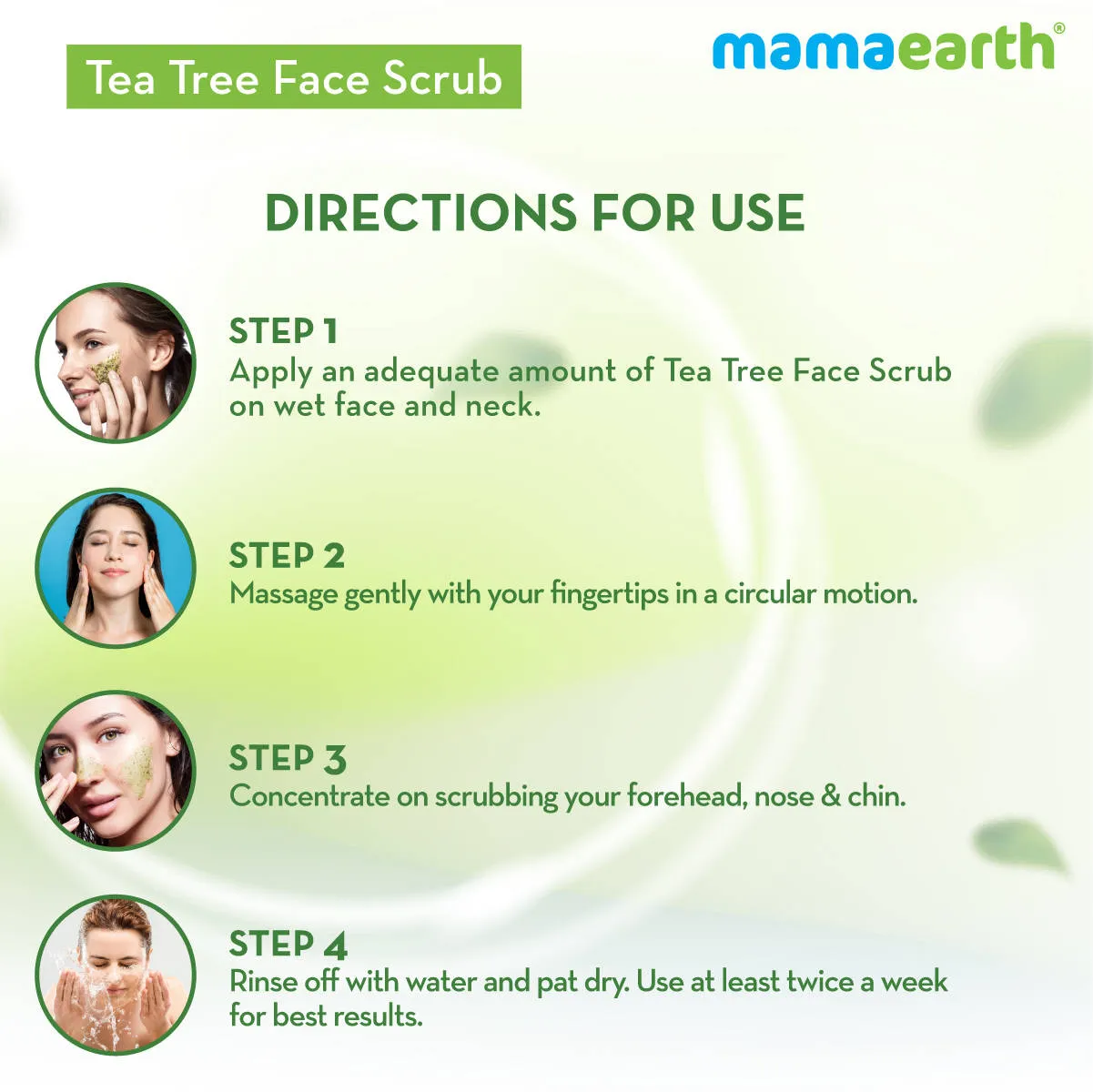 Mamaearth Tea Tree Face Scrub With Tea Tree And Neem For Skin Purification