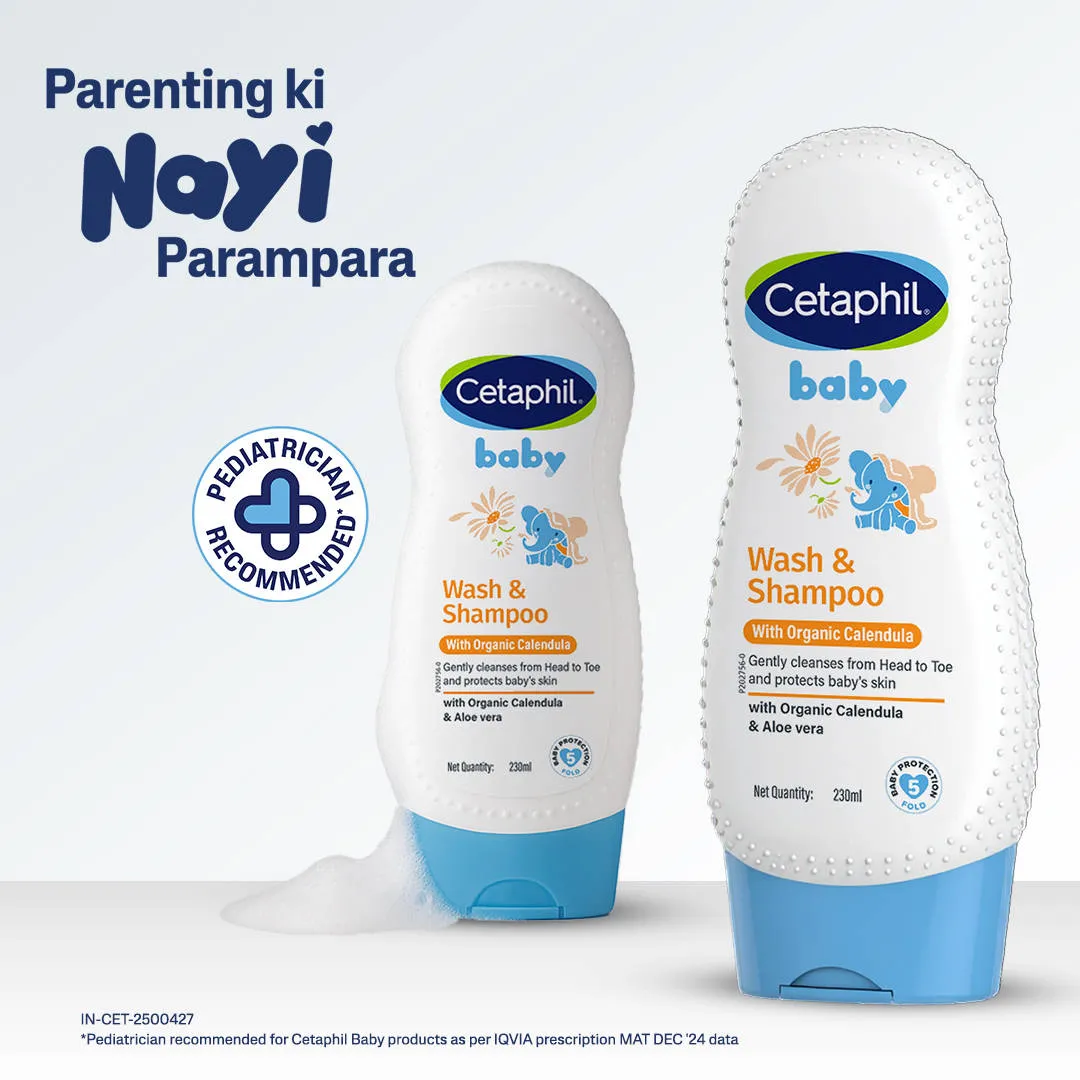 Cetaphil Baby Wash & Shampoo With Organic Calendula, 5 Fold Protection, pH Neutral