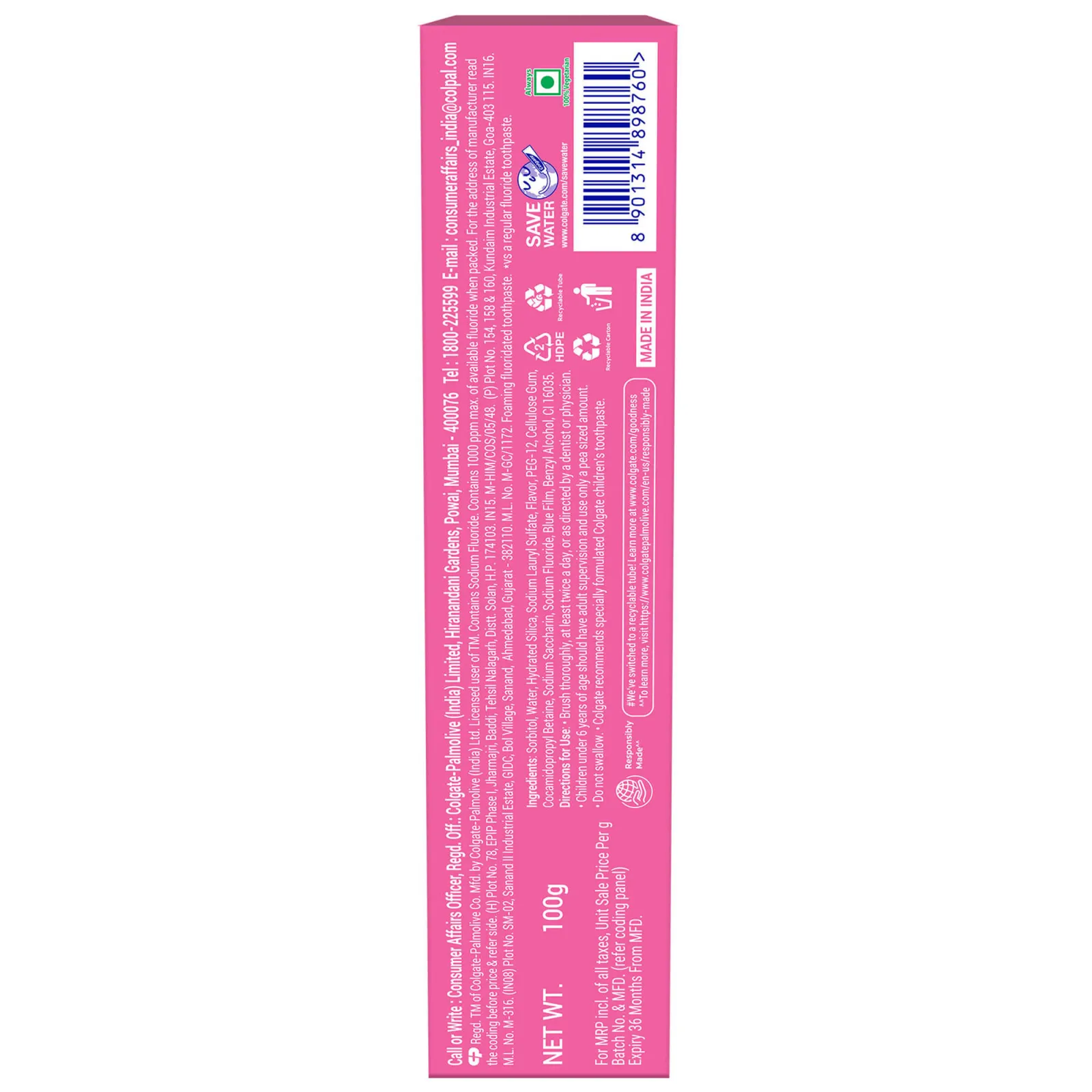 Colgate Maxfresh Watermelon Blast Toothpaste With Cooling Crystals