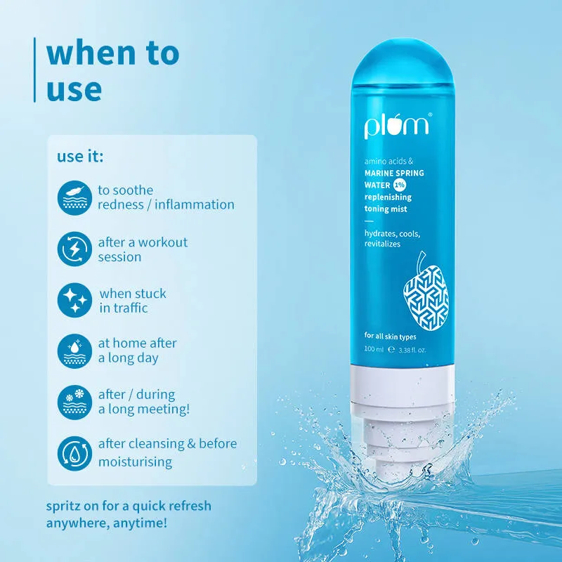 Plum 1% Marine Spring Water Replenishing Toning Mist