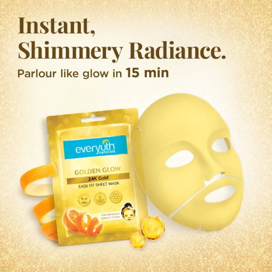 Everyuth Naturals Golden Glow Sheet Mask - 24K Gold