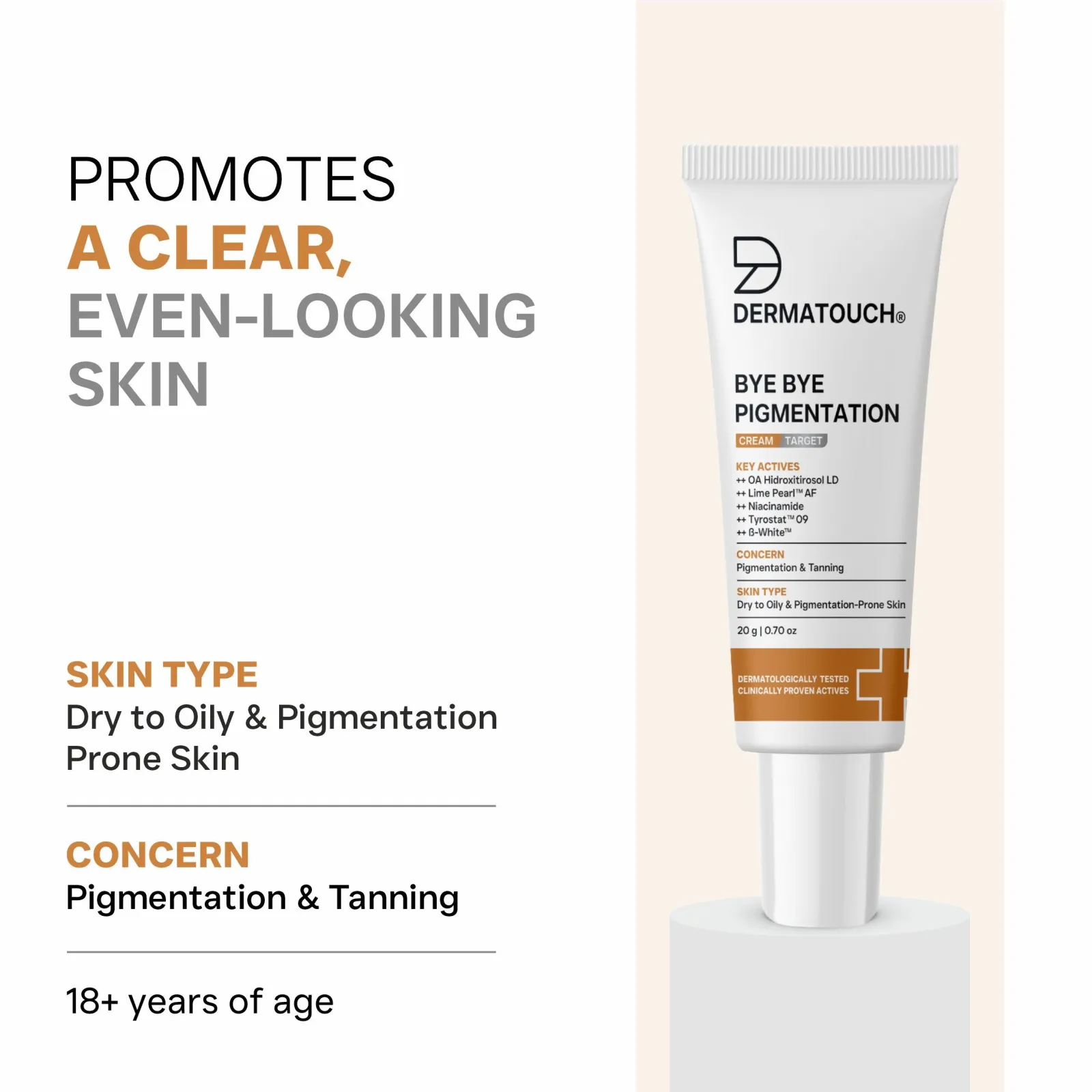 Dermatouch Bye Bye Pigmentation Cream for Pigmentation & Tanning