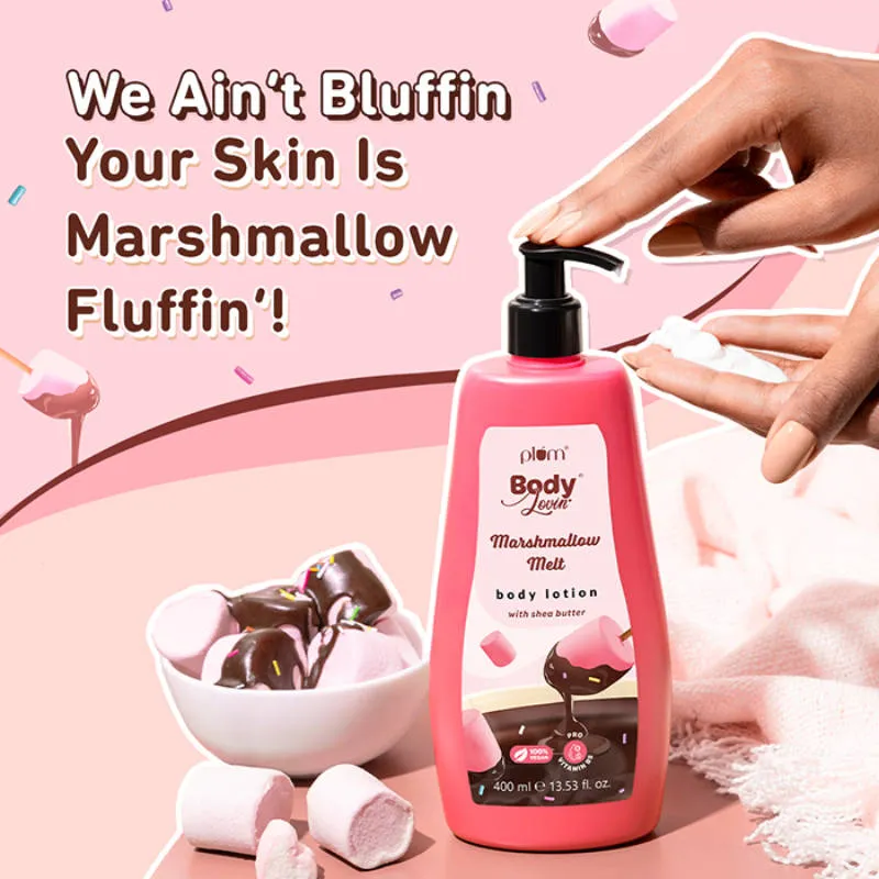 Plum BodyLovin' Marshmallow Melt Body Lotion With Shea Butter & Vitamin B5 - Pack Of 2